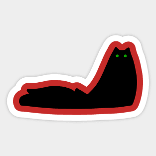 Fluffy Black Cat Sticker